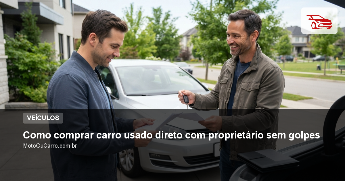Como comprar carro usado direto com proprietário sem golpes