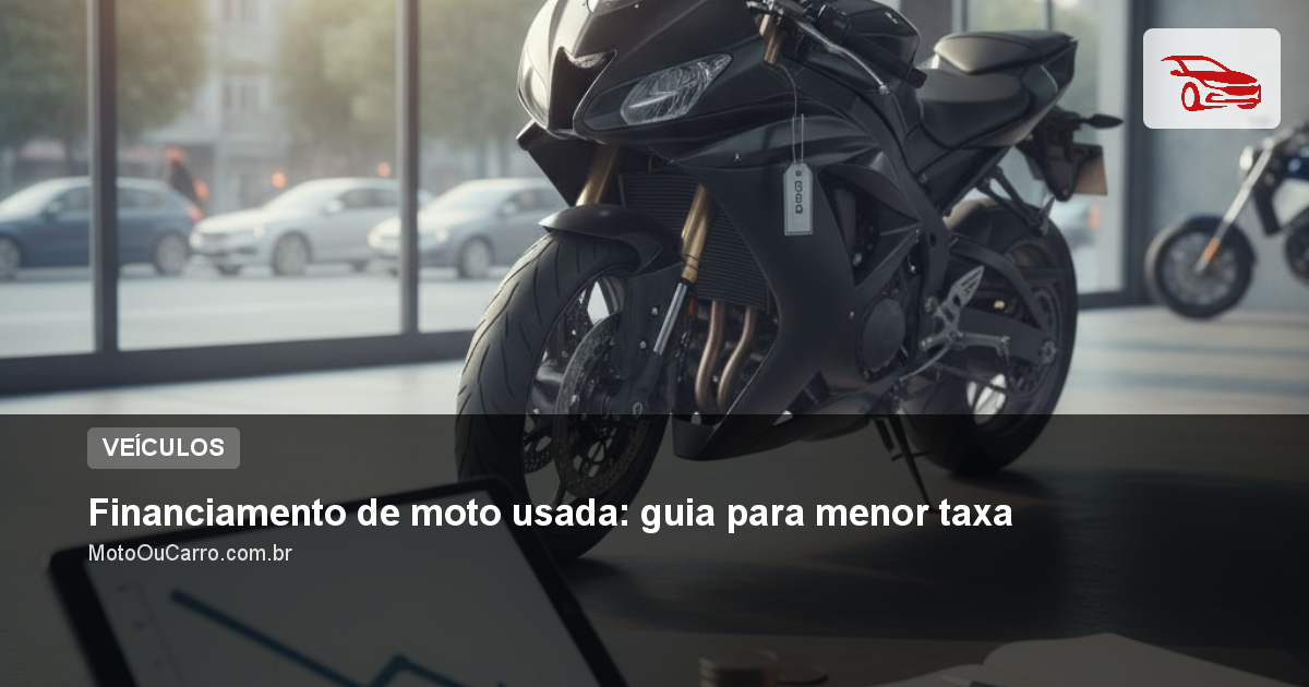 Financiamento de moto usada: guia para menor taxa