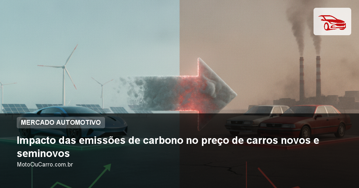 Impacto das emissões de carbono no preço de carros novos e seminovos